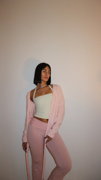 Cozy Ballet Wrap Top - Cotton Candy