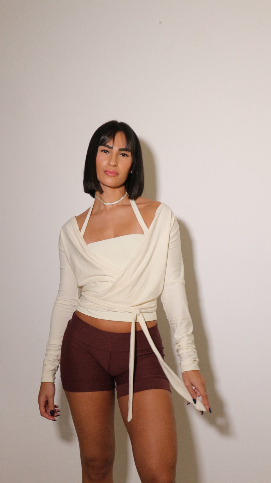 Ballet Wrap Blouse - Butter