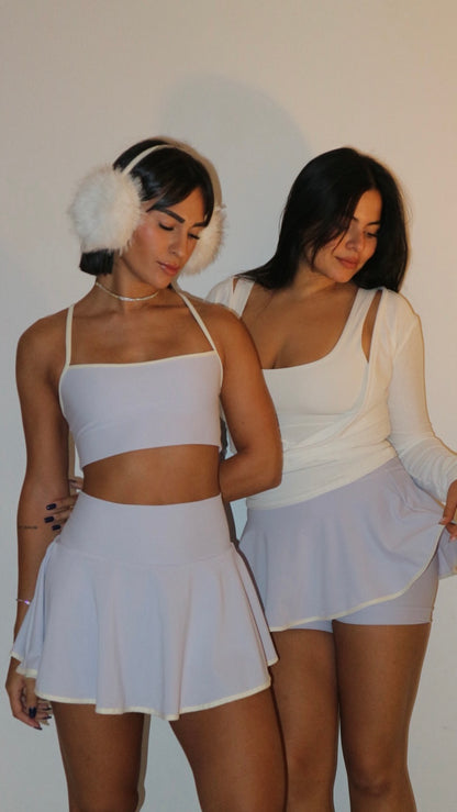 Cozy Ballet Wrap Top - Coconut